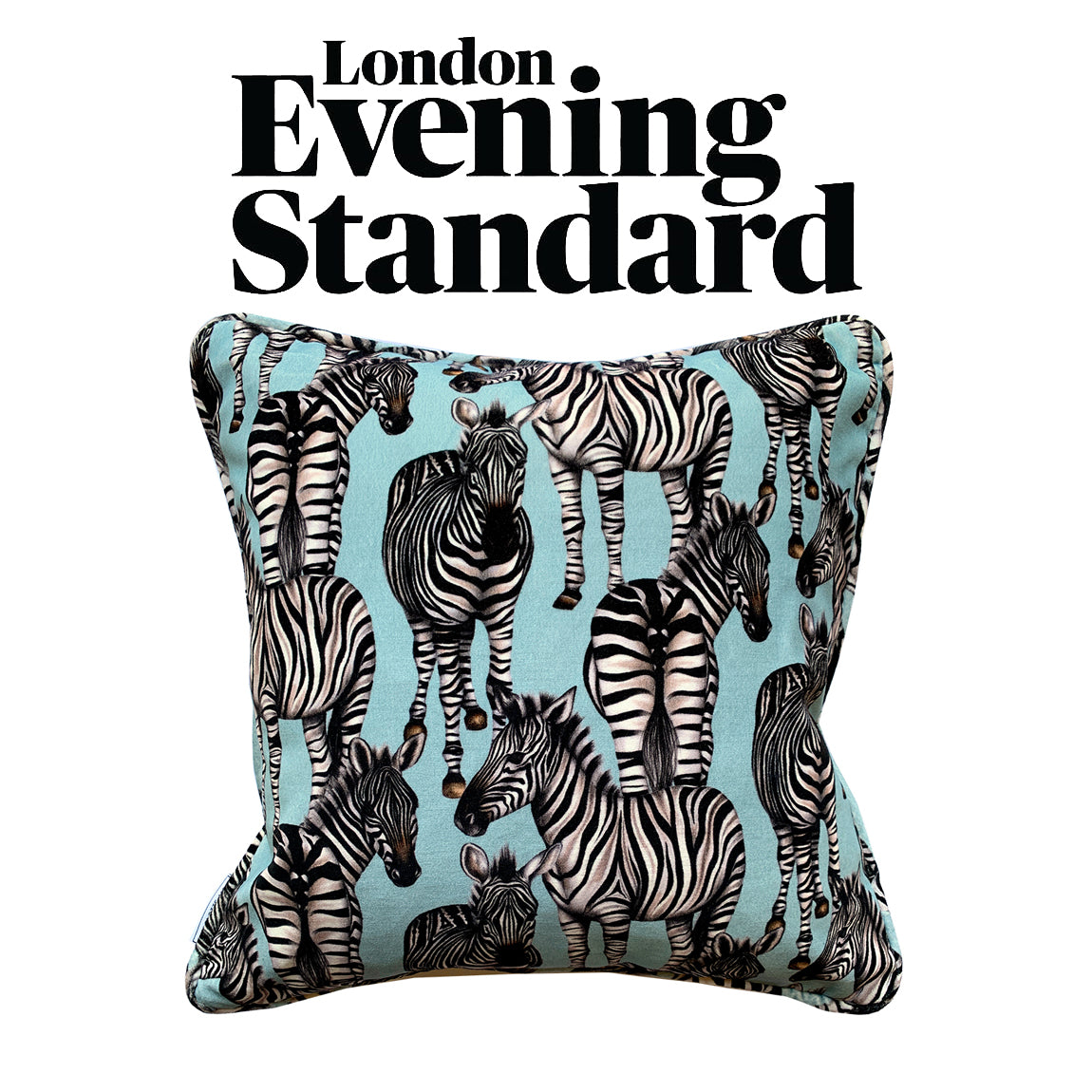 The Evening Standard Features Charlotte Jade Luxury Zebra Cushions