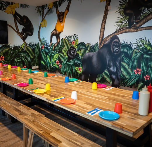 At Charlotte Jade we offer a bespoke design service, where we work personally alongside our clients to create unique, hand drawn patterns that are exclusive to your interior projects. Bespoke, hand drawn mural for Clip N Climb Ipswich.