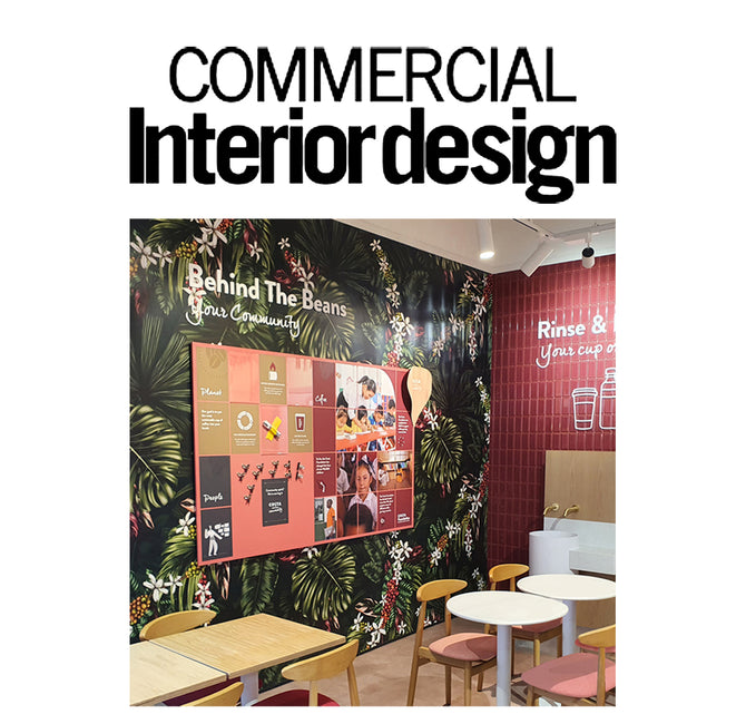Charlotte Jades Collaboration with Costa Coffee featured on Commercial Interior Design