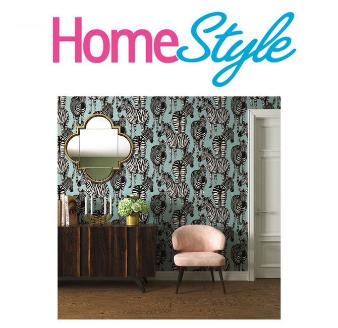 Home Style Features Charlotte Jade Luxury Zebra Wallpaper