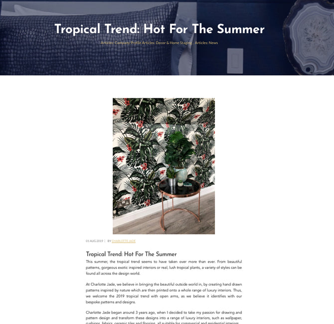 Charlotte Jade Writes Interior Article For Homestaging Magazine