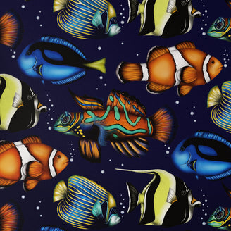 Charlotte Jade Bespoke, Hand Drawn Tropical Fish Luxury Wallpaper, Bespoke Charlotte Jade Services