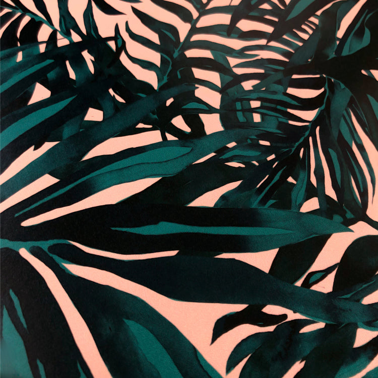 Charlotte Jade Hand Drawn, Bespoke Botanical Palm Wallpaper Sample