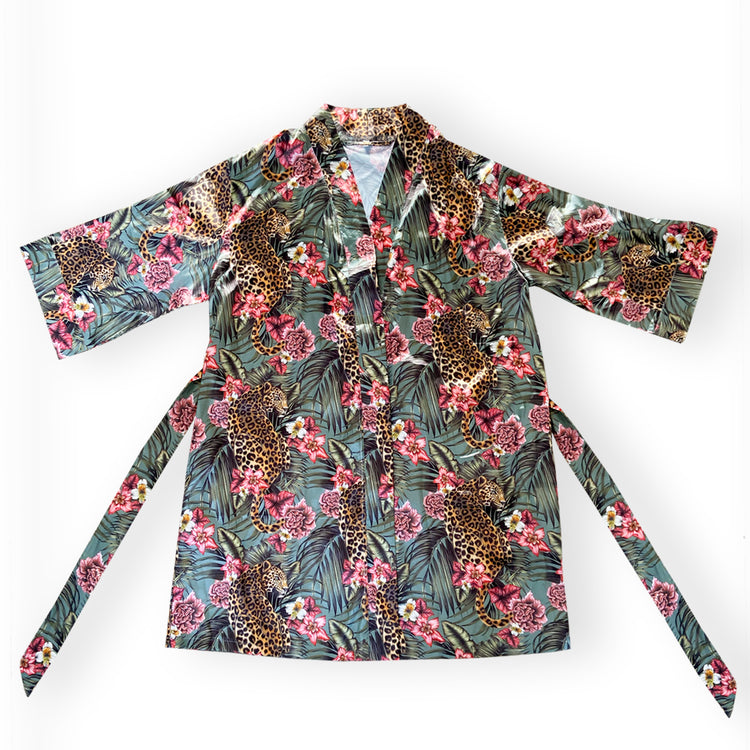 In The City Of Paradise Kimono: Black