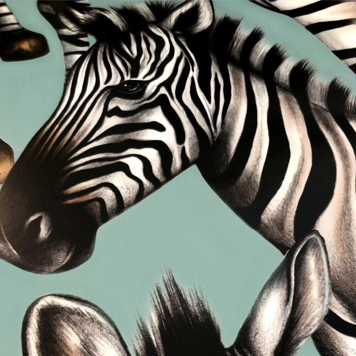 Charlotte Jade Luxury, Hand Drawn, Bespoke Zebras Wallpaper